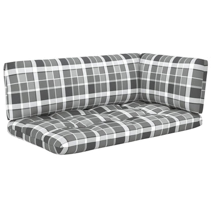 vidaXL 4-tlg. Paletten-Lounge-Set Grau Imprägniertes Kiefernholz