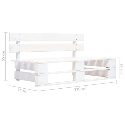 vidaXL 4-tlg. Paletten-Lounge-Set Weiß Imprägniertes Kiefernholz