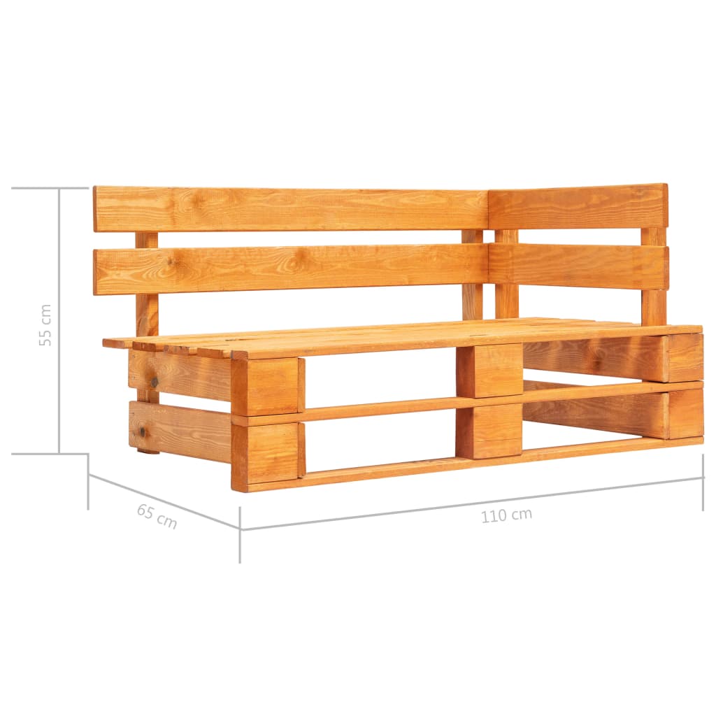 vidaXL 4-tlg. Paletten-Lounge-Set Honigbraun Imprägniertes Kiefernholz
