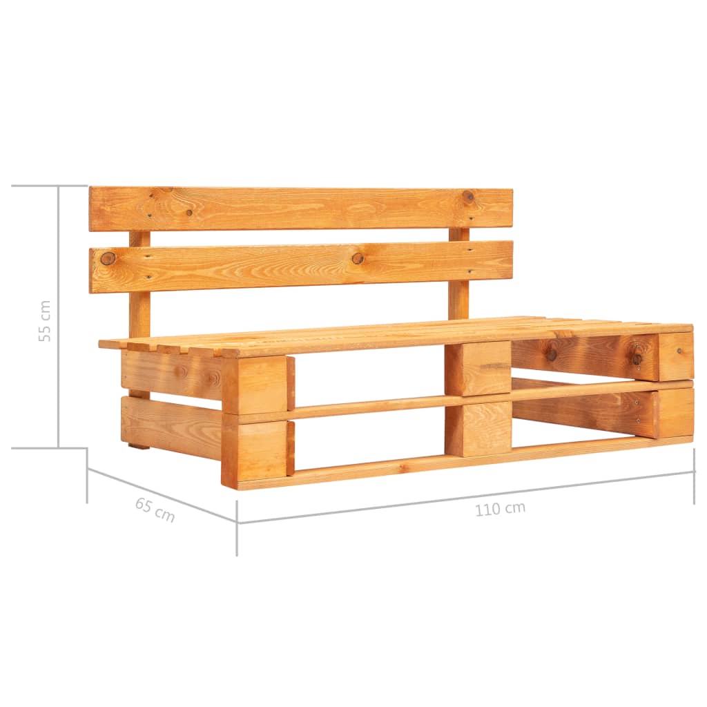 vidaXL 4-tlg. Paletten-Lounge-Set Honigbraun Imprägniertes Kiefernholz