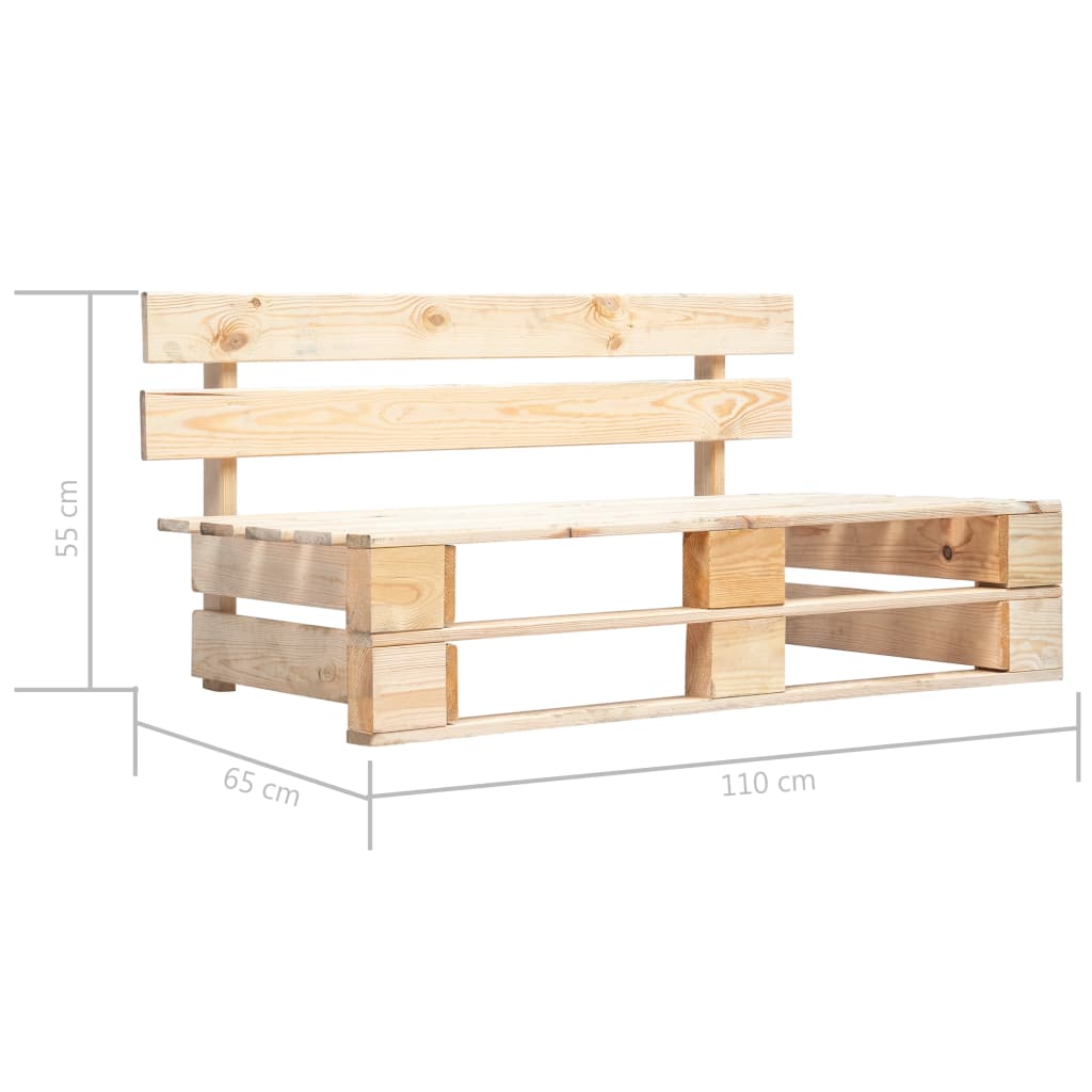 vidaXL 4-tlg. Paletten-Lounge-Set mit Kissen Imprägniertes Kiefernholz