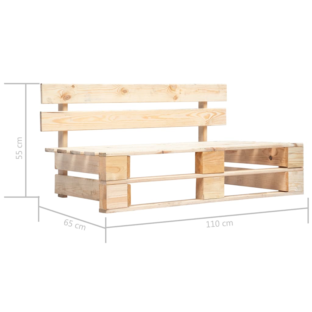 vidaXL 4-tlg. Paletten-Lounge-Set mit Kissen Imprägniertes Kiefernholz