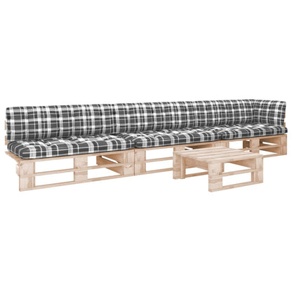 vidaXL Ensemble de salon de palettes 4 pcs avec coussins Bois de pin imprégné