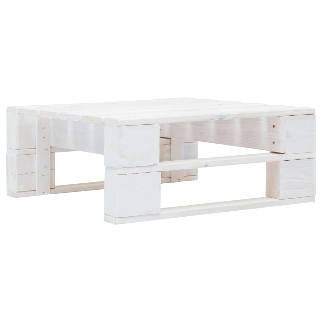 vidaXL 4-tlg. Paletten-Lounge-Set Weiß Imprägniertes Kiefernholz
