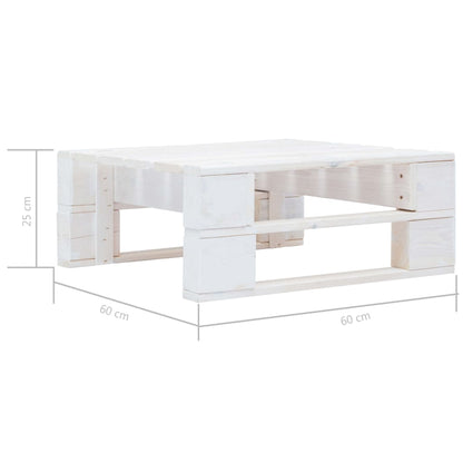 vidaXL 4-tlg. Paletten-Lounge-Set Weiß Imprägniertes Kiefernholz