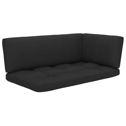 vidaXL 4-tlg. Paletten-Lounge-Set Schwarz Imprägniertes Kiefernholz