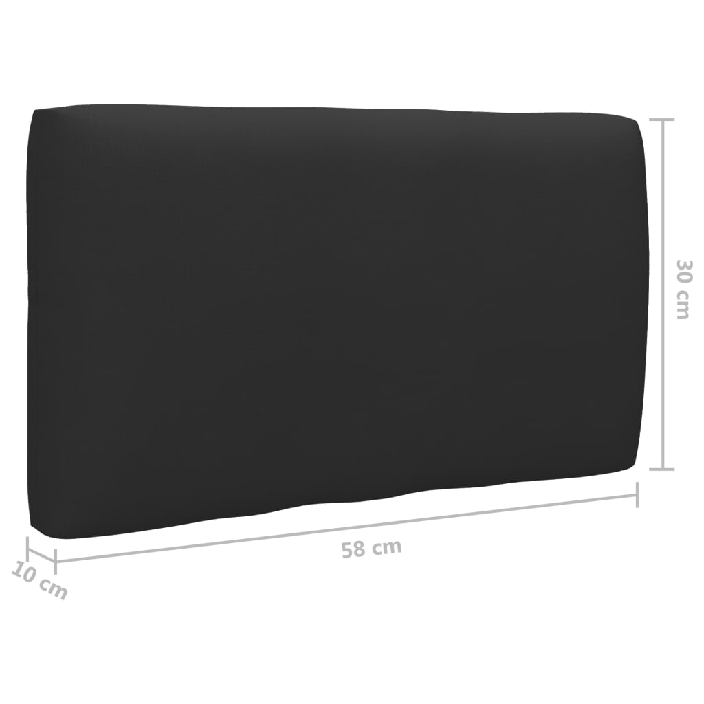 vidaXL 4-tlg. Paletten-Lounge-Set Schwarz Imprägniertes Kiefernholz
