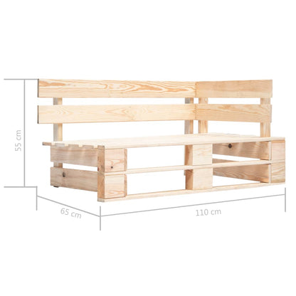 vidaXL 4-tlg. Paletten-Lounge-Set mit Kissen Imprägniertes Kiefernholz