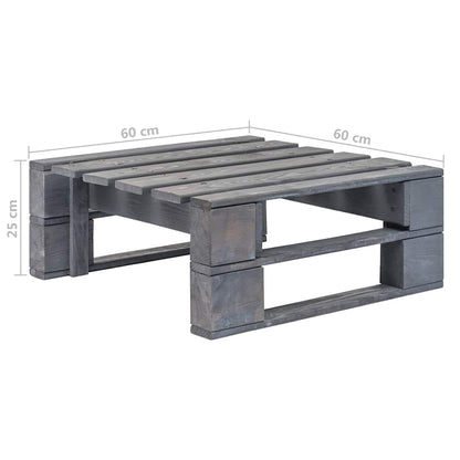 vidaXL 6-tlg. Paletten-Lounge-Set Grau Imprägniertes Kiefernholz
