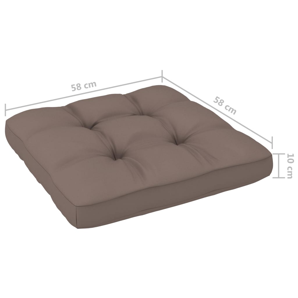 vidaXL 6-tlg. Paletten-Lounge-Set Grau Imprägniertes Kiefernholz