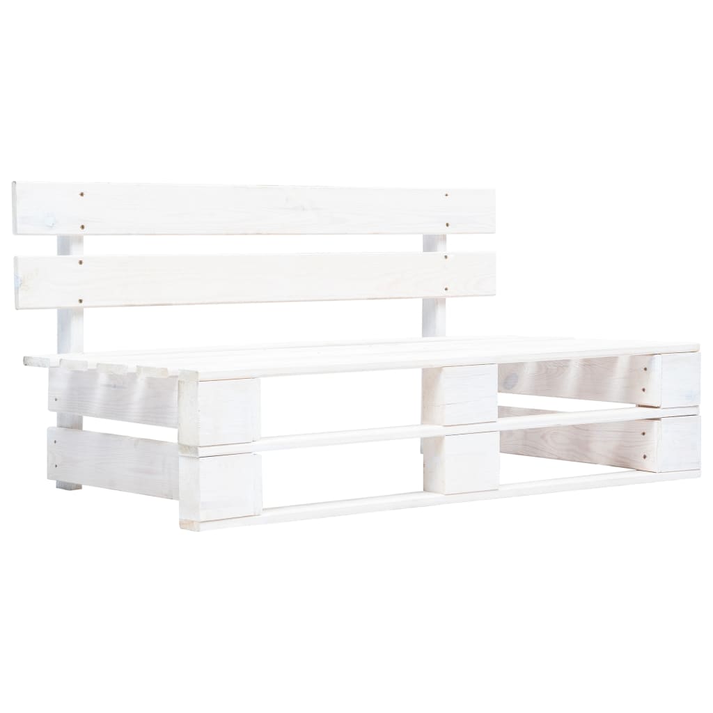 vidaXL 6-tlg. Paletten-Lounge-Set Weiß Imprägniertes Kiefernholz