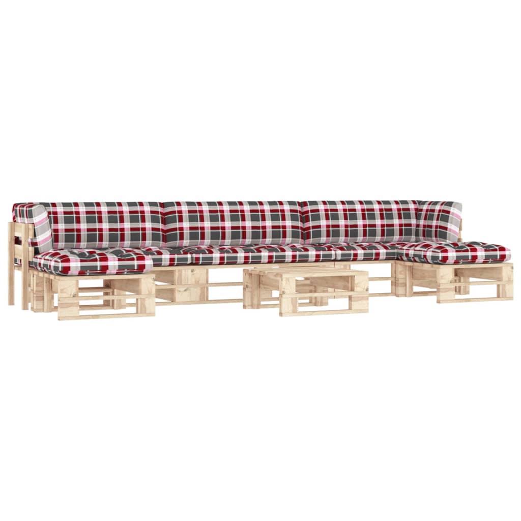 vidaXL 6-tlg. Paletten-Lounge-Set mit Kissen Imprägniertes Kiefernholz