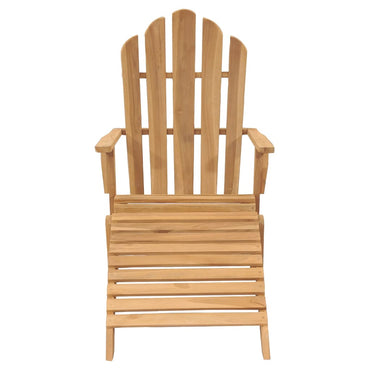 vidaXL Chaise Adirondack avec repose-pieds Bois de teck massif