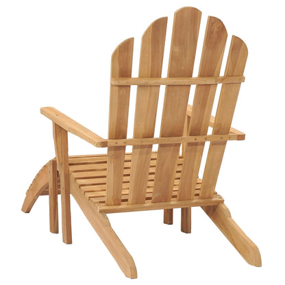 vidaXL Chaise Adirondack avec repose-pieds Bois de teck massif