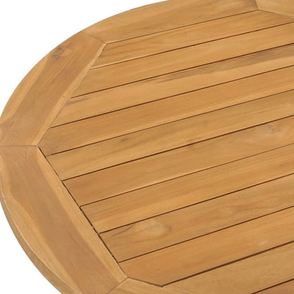 vidaXL Garten-Esstisch Ø90x75 cm Massivholz Teak