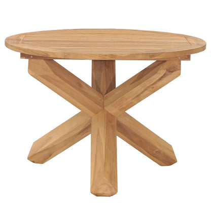 vidaXL Garten-Esstisch Ø110x75 cm Massivholz Teak