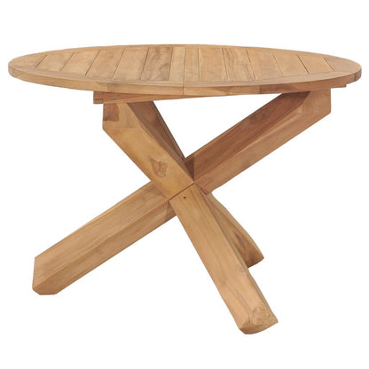 vidaXL Garten-Esstisch Ø110x75 cm Massivholz Teak