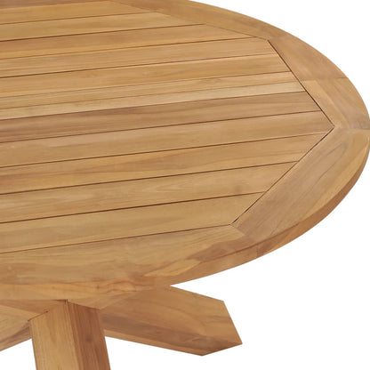 vidaXL Garten-Esstisch Ø110x75 cm Massivholz Teak
