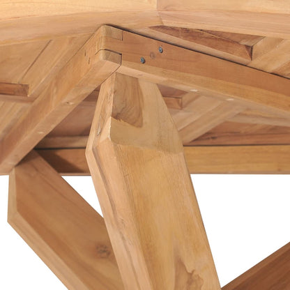 vidaXL Garten-Esstisch Ø110x75 cm Massivholz Teak