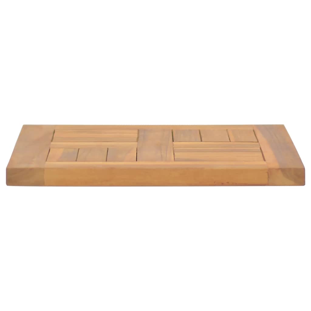 vidaXL Plateau de table carré 40x40x2,5 cm en teck massif