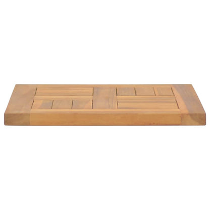 vidaXL Plateau de table carré 40x40x2,5 cm en teck massif