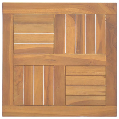 vidaXL Plateau de table carré 50x50x2,5 cm en teck massif
