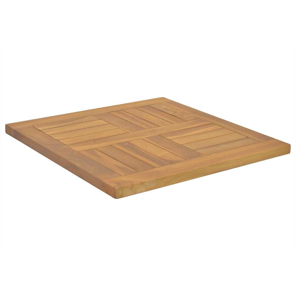 vidaXL Plateau de table carré 50x50x2,5 cm en teck massif