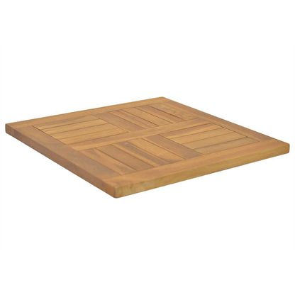 vidaXL Plateau de table carré 50x50x2,5 cm en teck massif