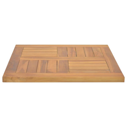 vidaXL Plateau de table carré 50x50x2,5 cm en teck massif