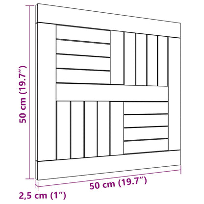 vidaXL Plateau de table carré 50x50x2,5 cm en teck massif