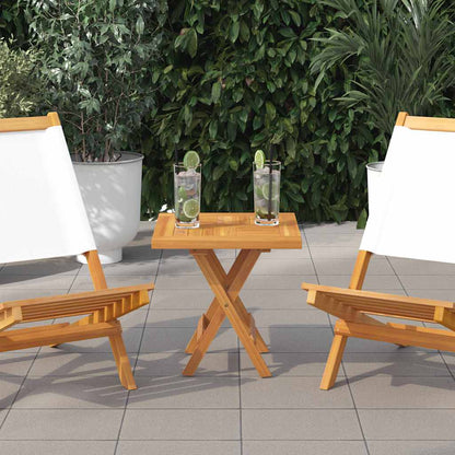 vidaXL Plateau de table carré 50x50x2,5 cm en teck massif