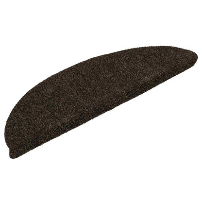 vidaXL Stufenmatten Selbstklebend 5 Stk. 56x17x3 cm Dunkelbraun Halbrund