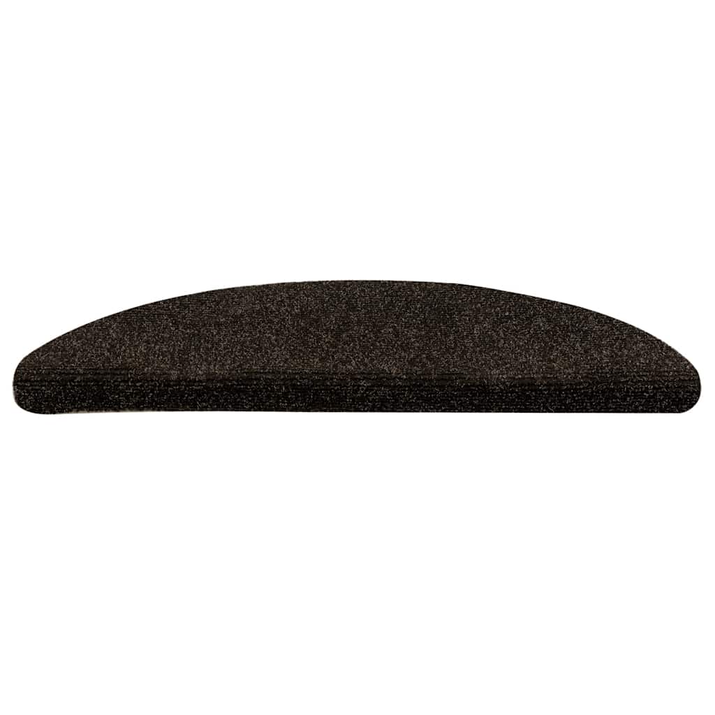 vidaXL Stufenmatten Selbstklebend 5 Stk. 56x17x3 cm Dunkelbraun Halbrund