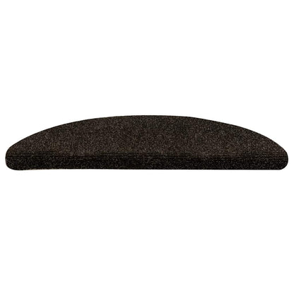vidaXL Stufenmatten Selbstklebend 5 Stk. 56x17x3 cm Dunkelbraun Halbrund