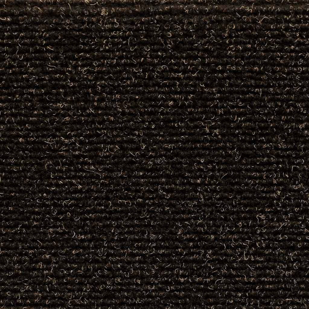 vidaXL Stufenmatten Selbstklebend 5 Stk. 56x17x3 cm Dunkelbraun Halbrund