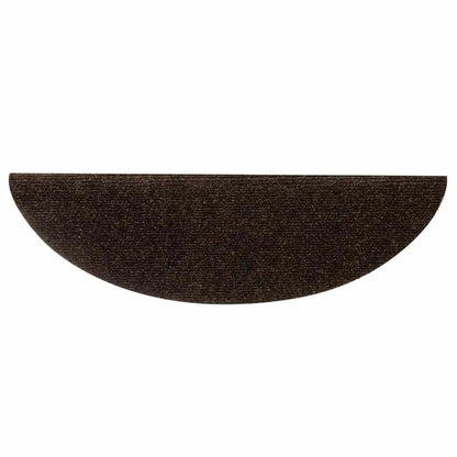 vidaXL Stufenmatten Selbstklebend 5 Stk. 56x17x3 cm Braun Halbrund