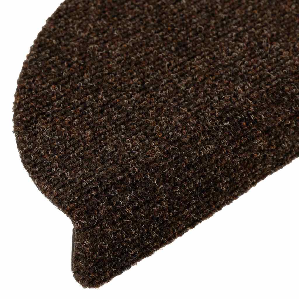 vidaXL Stufenmatten Selbstklebend 5 Stk. 56x17x3 cm Braun Halbrund