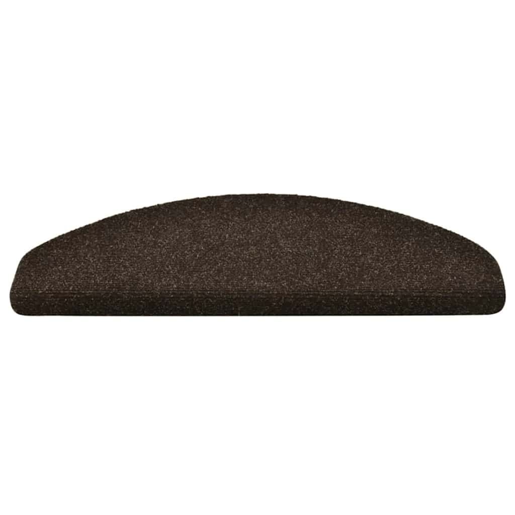 vidaXL Stufenmatten Selbstklebend 5 Stk. 65x21x4 cm Dunkelbraun Halbrund Groß