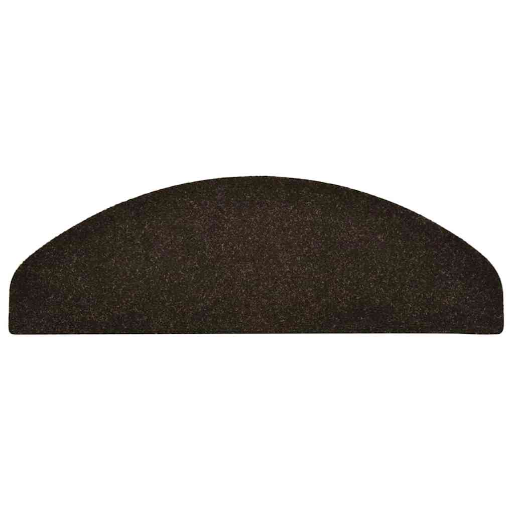 vidaXL Stufenmatten Selbstklebend 5 Stk. 65x21x4 cm Dunkelbraun Halbrund Groß