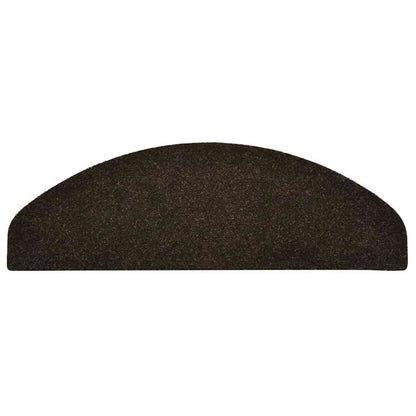 vidaXL Stufenmatten Selbstklebend 5 Stk. 65x21x4 cm Dunkelbraun Halbrund Groß