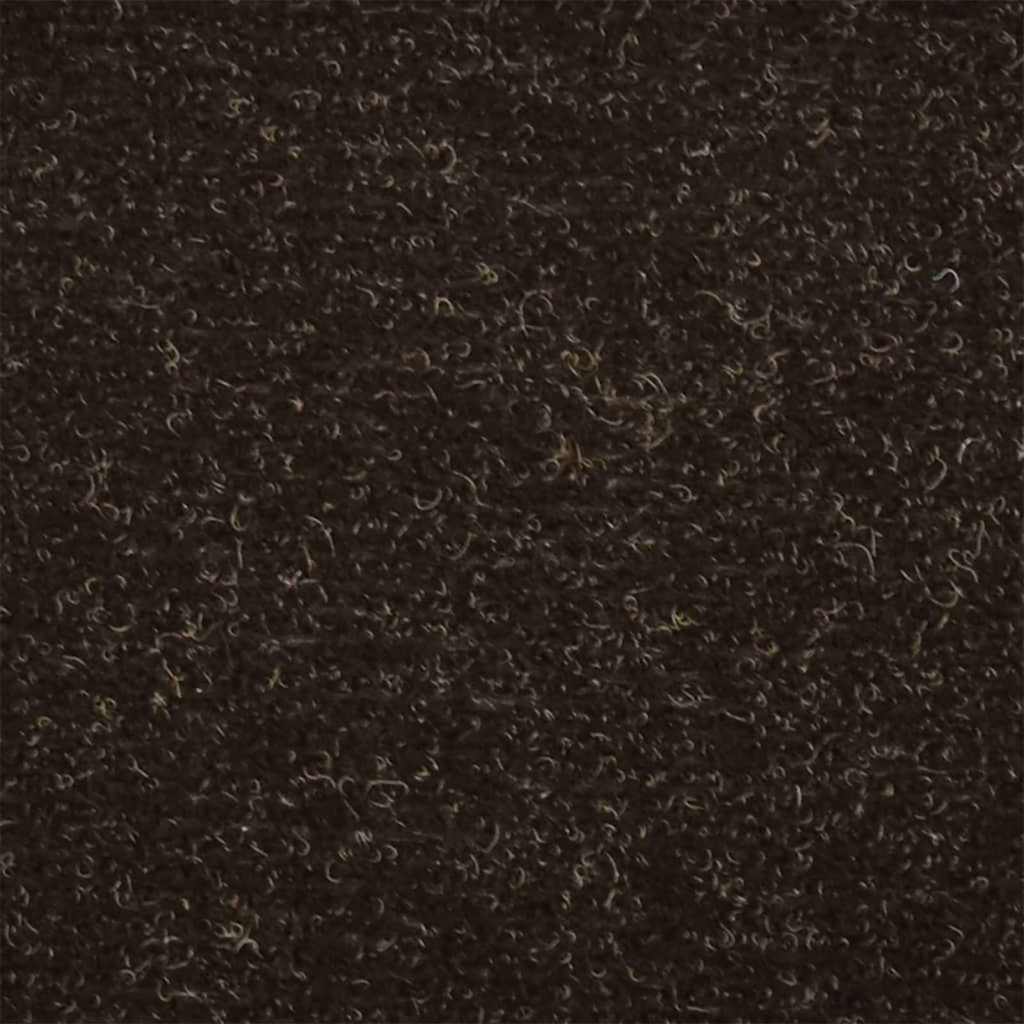 vidaXL Stufenmatten Selbstklebend 10 Stk. 65x21x4 cm Dunkelbraun Halbrund Groß