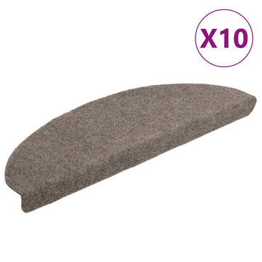 vidaXL Stufenmatten Selbstklebend 10 Stk. 65x21x4 cm Beige Halbrund Groß