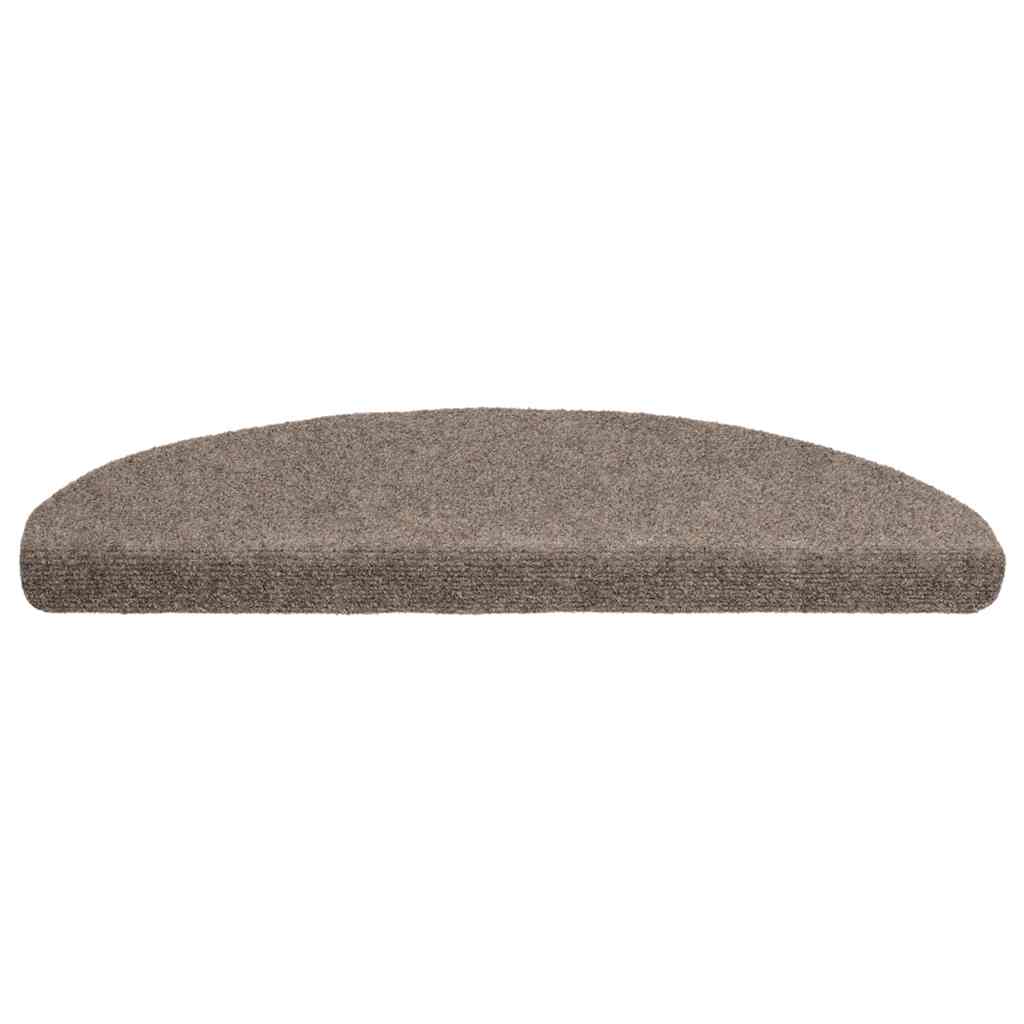 vidaXL Stufenmatten Selbstklebend 10 Stk. 65x21x4 cm Beige Halbrund Groß