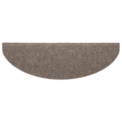 vidaXL Stufenmatten Selbstklebend 10 Stk. 65x21x4 cm Beige Halbrund Groß