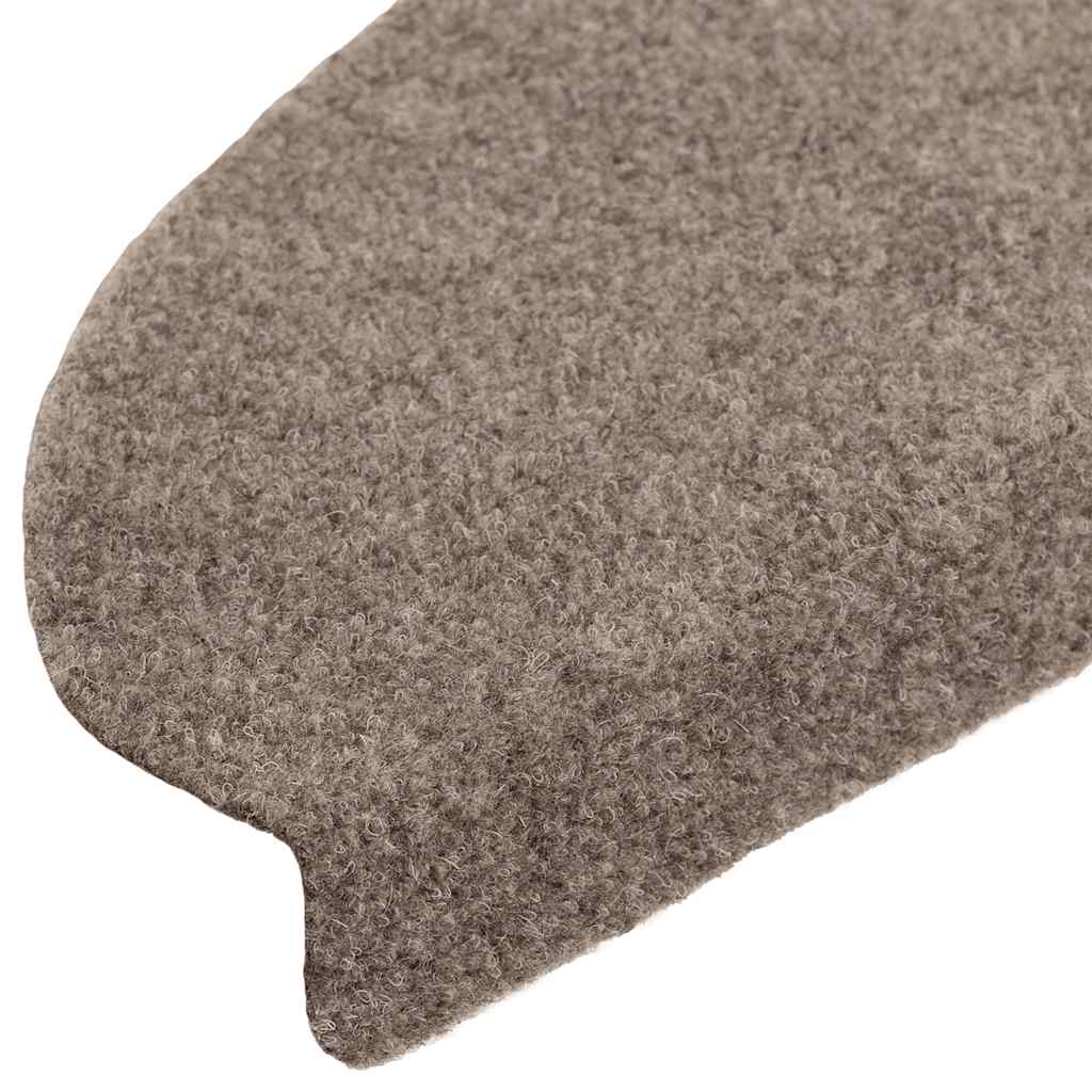 vidaXL Stufenmatten Selbstklebend 10 Stk. 65x21x4 cm Beige Halbrund Groß