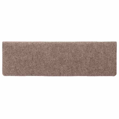 Stufenmatten Selbstklebend 5 Stk. 65x21x4 cm Hellbraun Rechteckiger Rand