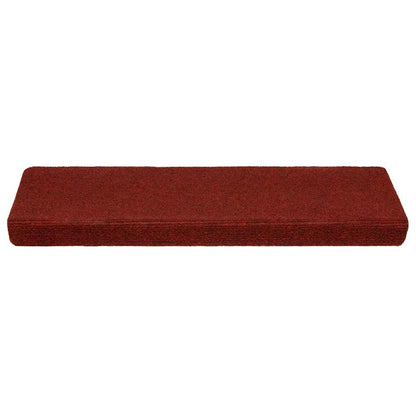 Stufenmatten Selbstklebend 5 Stk. 65x21x4 cm Bordeauxrot Rechteckiger Rand