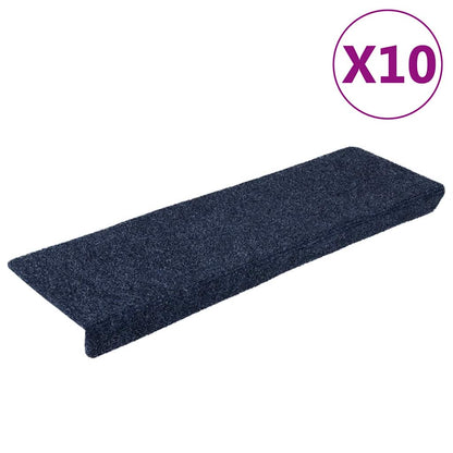 Stufenmatten Selbstklebend 10 Stk. 65x21x4 cm Anthrazit Rechteckiger Rand