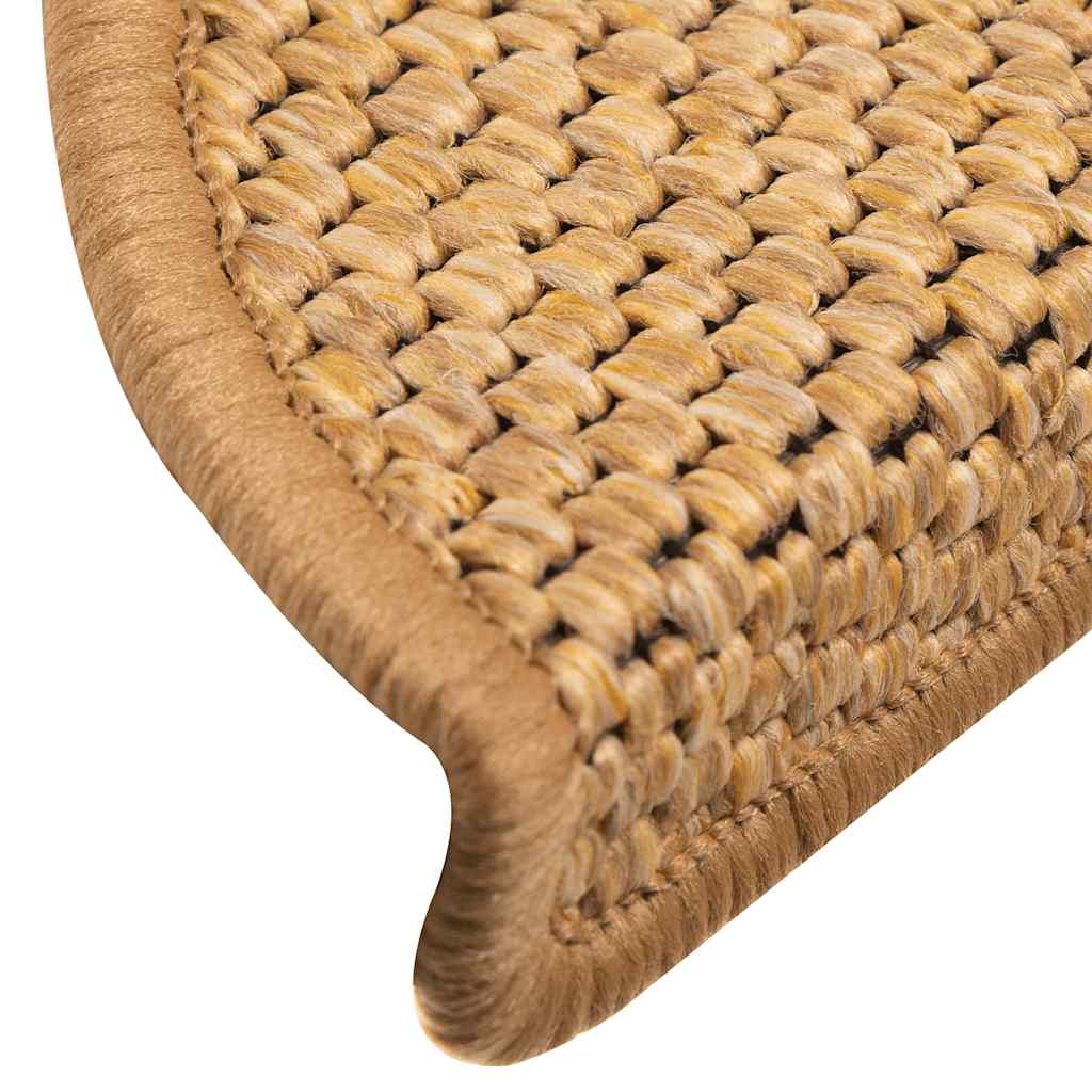 Treppenmatten Selbstklebend Sisal-Look 15 Stk. 56x17x3 cm Sisal