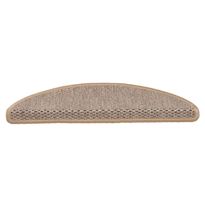 Treppenmatten Selbstklebend Sisal 15 Stk. 56x17x3 cm Hellbeige